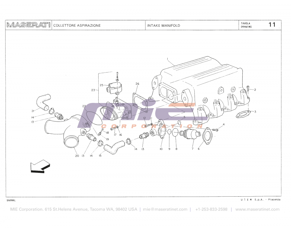 Maserati / Shamal / T-11 - intake manifold
