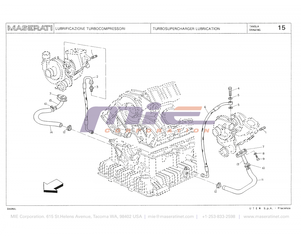 Maserati / Shamal / T-15 - turbosupercharger lubrication