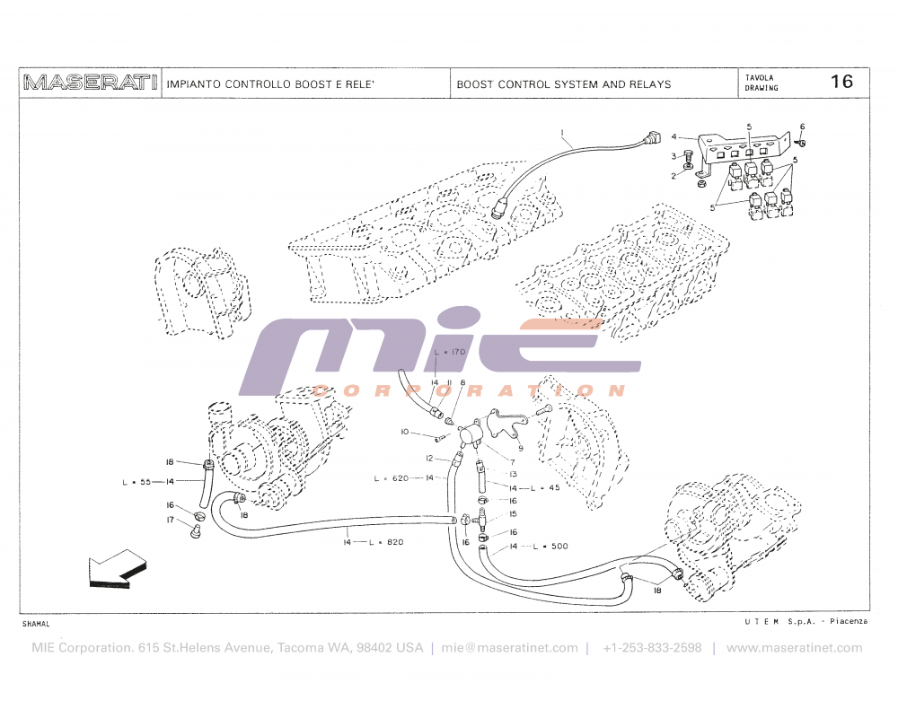 Maserati / Shamal / T-16 - boost control system and relays