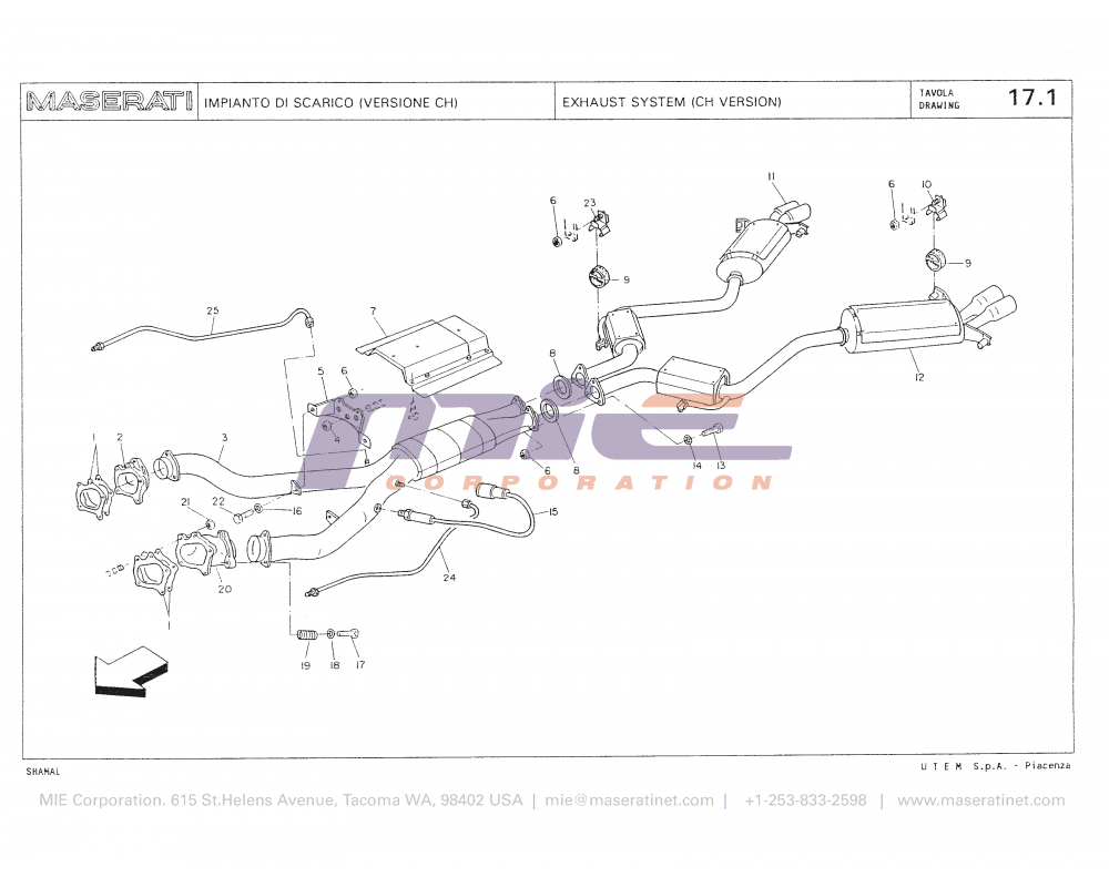 Maserati / Shamal / T-17_1 - exhaust system (ch version)