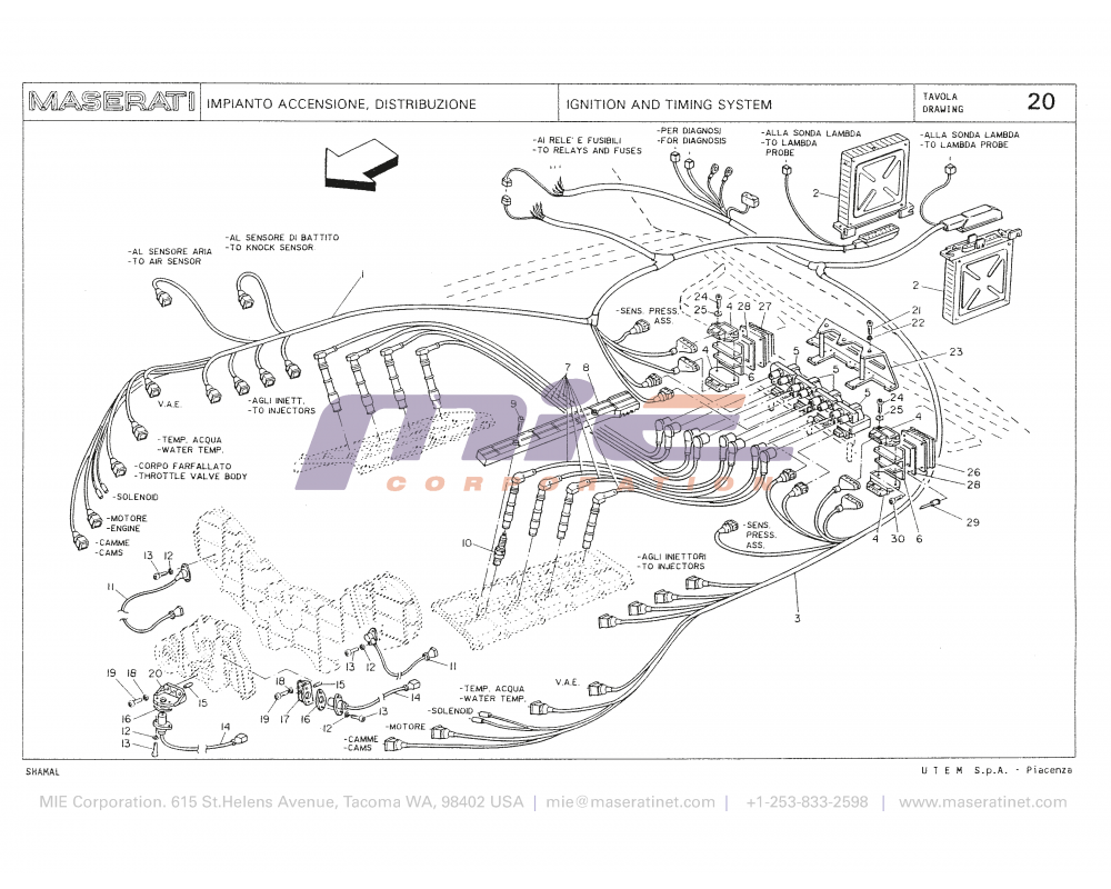 Maserati / Shamal / T-20 - ignition and timing system