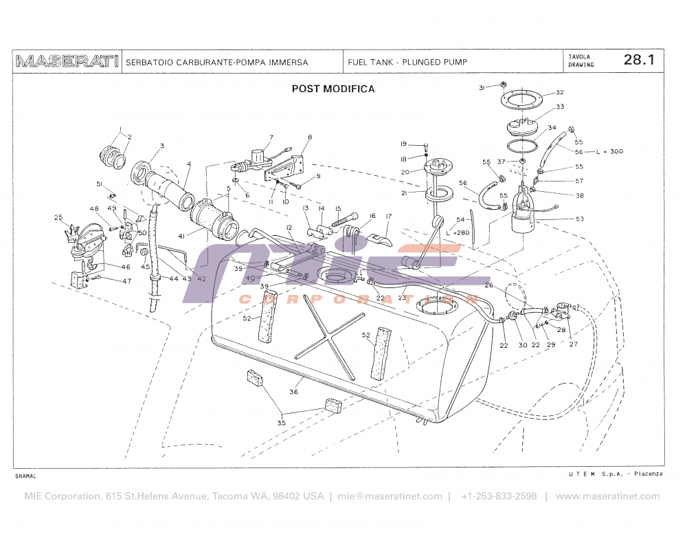 Maserati / Shamal / T-28_1 - fuel tank - plunged pump