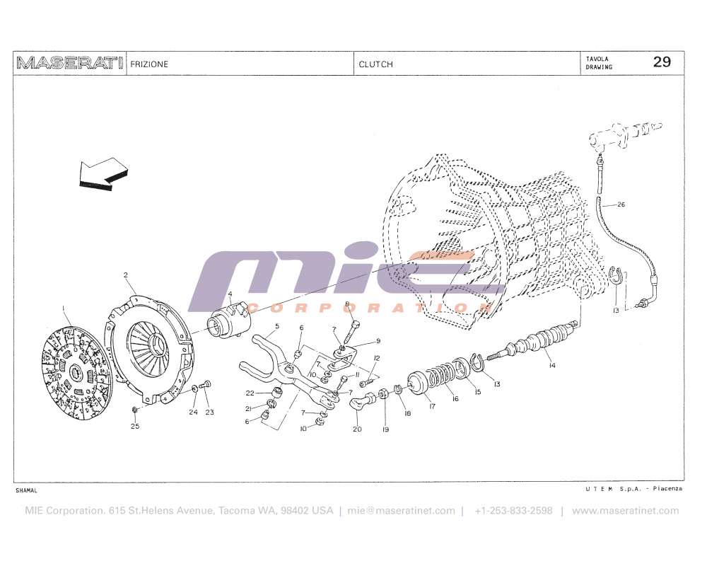 Maserati / Shamal / T-29 - clutch