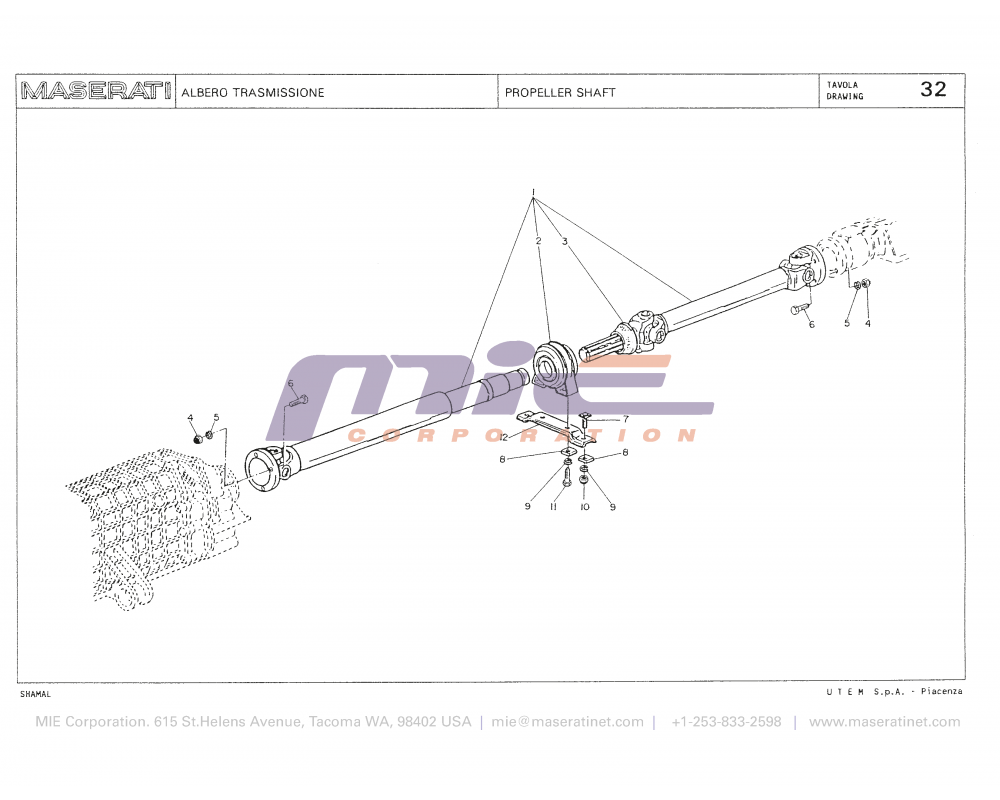 Maserati / Shamal / T-32 - propeller shaft