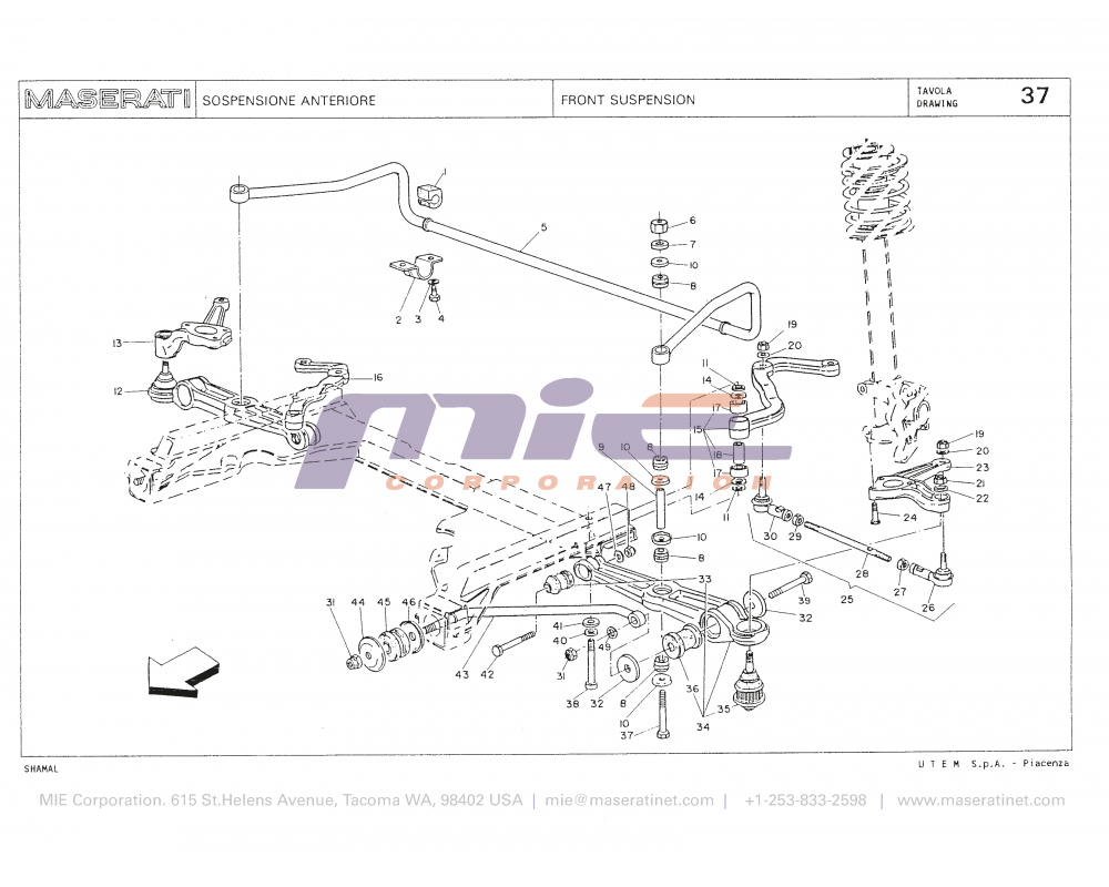Maserati / Shamal / T-37 - front suspension