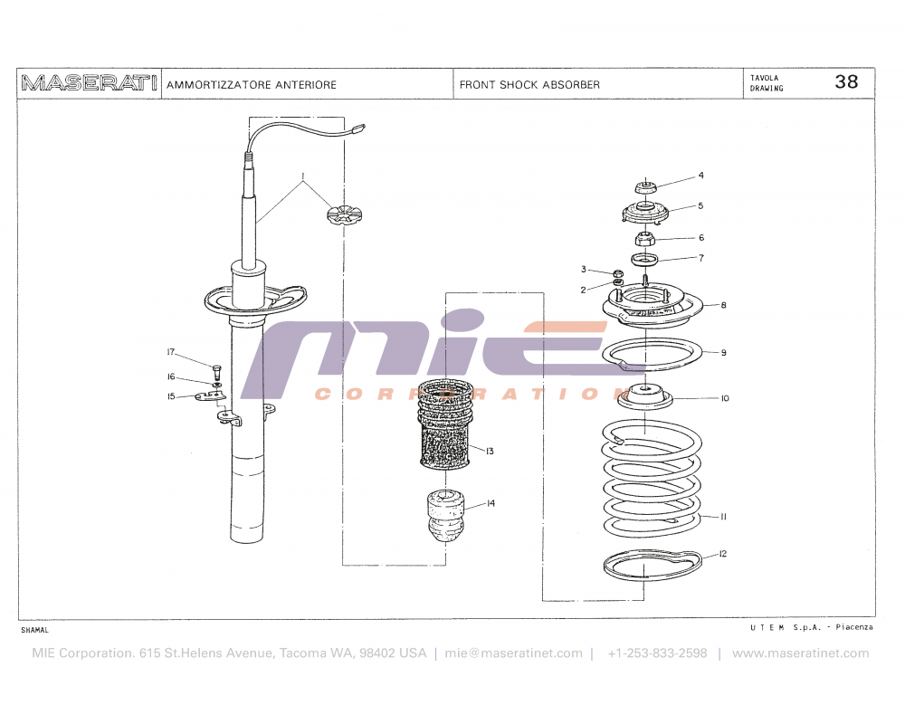 Maserati / Shamal / T-38 - front shock absorber