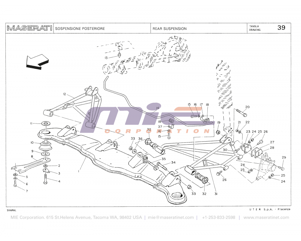 Maserati / Shamal / T-39 - rear suspension