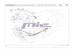 T-49 - engine hood - hinges, opening controls