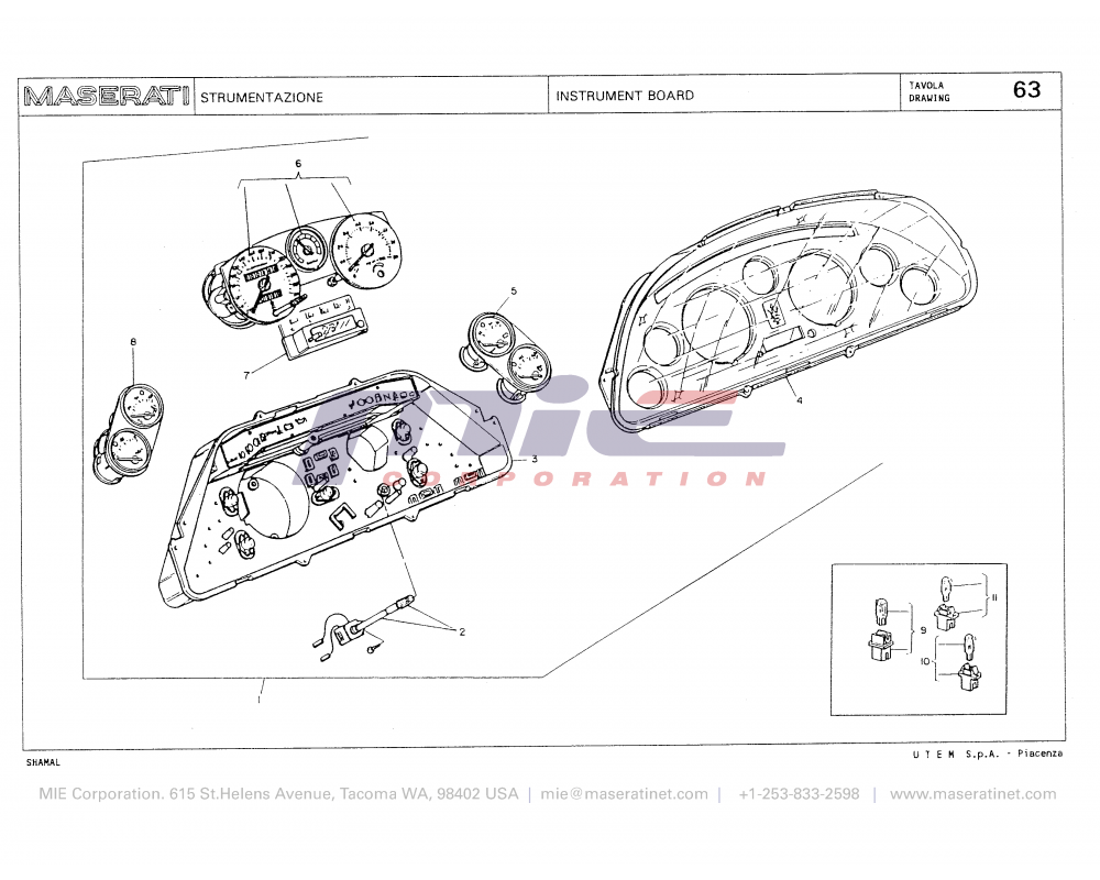 Maserati / Shamal / T-63 - instrument board
