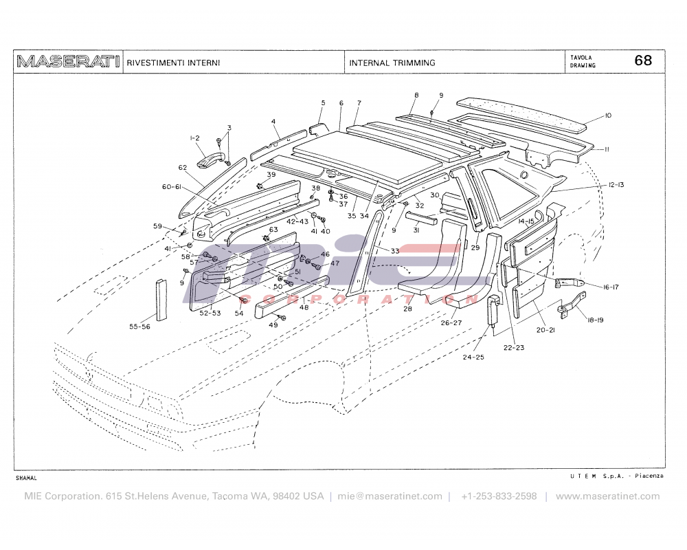Maserati / Shamal / T-68 - internal trimming